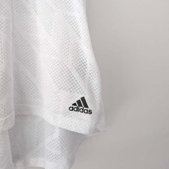 Adidas Women's White Mesh Tank Top In Size M - Picture 2 of 8
